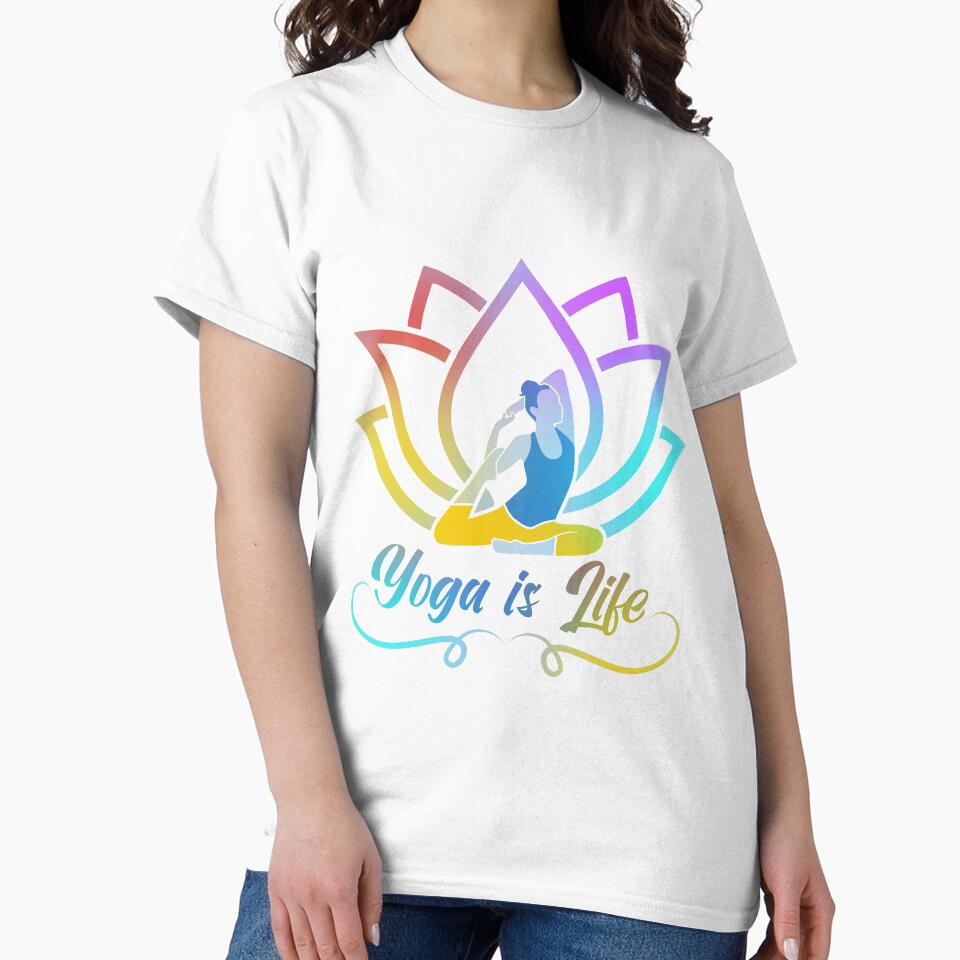 Beautiful lotus Yoga Life by Khushi Graphics