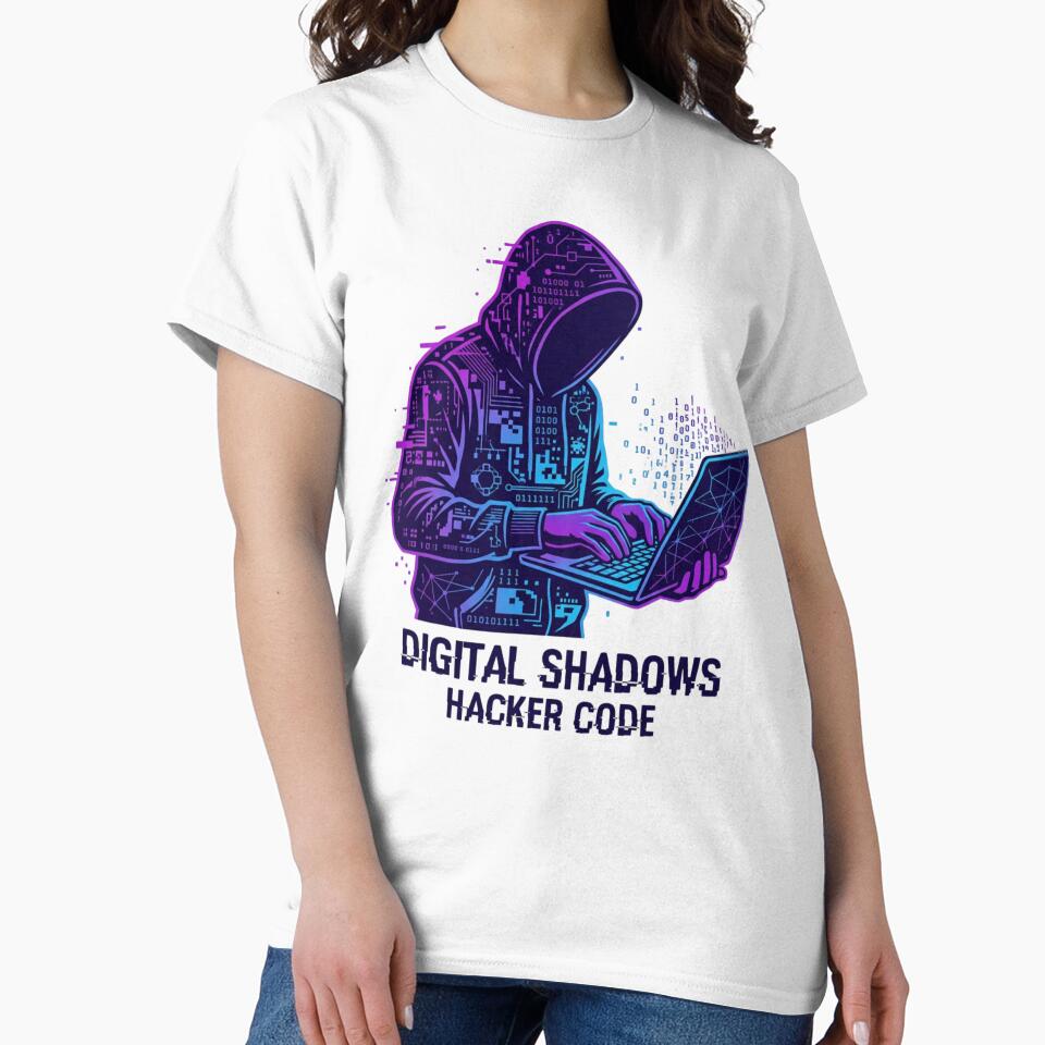 Digital Shadow Hacker Anonymous Shirt by KurtByteStudio