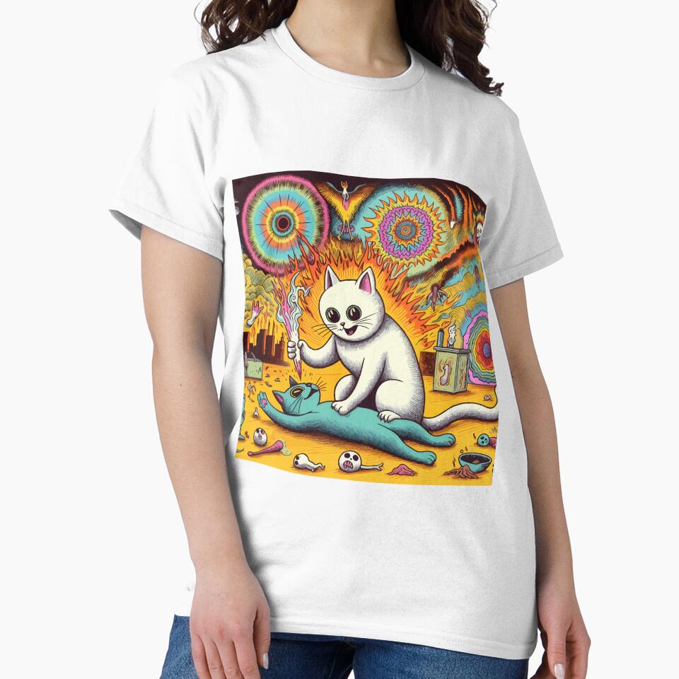 Cosmic Cat in the Psychedelic World by Gacram