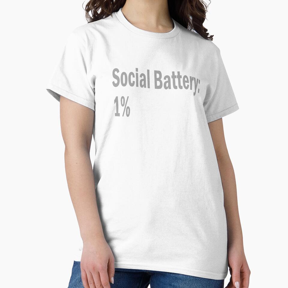 Low Social Battery – Funny Introvert Shirt by OLSOON AK