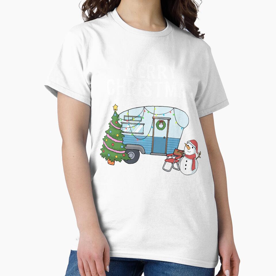 Merry Christmas Camping Campfire Tent Outdoor Camper by DSWShirts