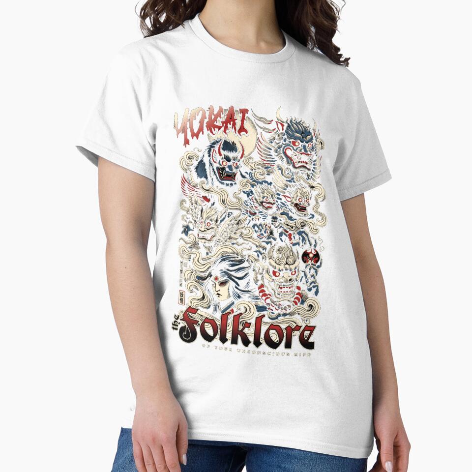 Traditional Japanese Demon & Oni Yokai Folklore Streetwear Print by GenZFashion000