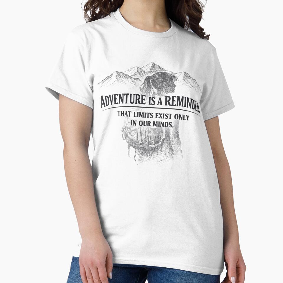 Adventure Is a Reminder – Mountain Woman Silhouette by GabeMountainArt