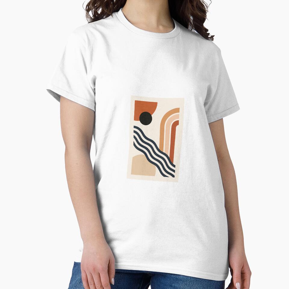 Modern Abstract Geometric Art – Minimalist Shapes in Earth Tones by chakibbibitriki