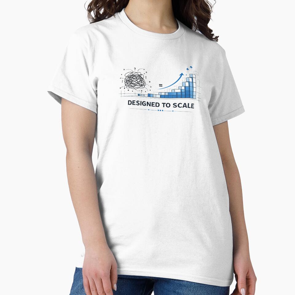 Designed To Scale Startup Growth Strategy Minimal Business T-Shirt by warlistop