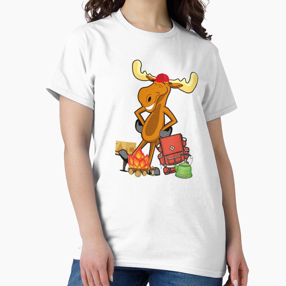 Sports Cool Moose Hiker and Cairn T-shirt by chihai