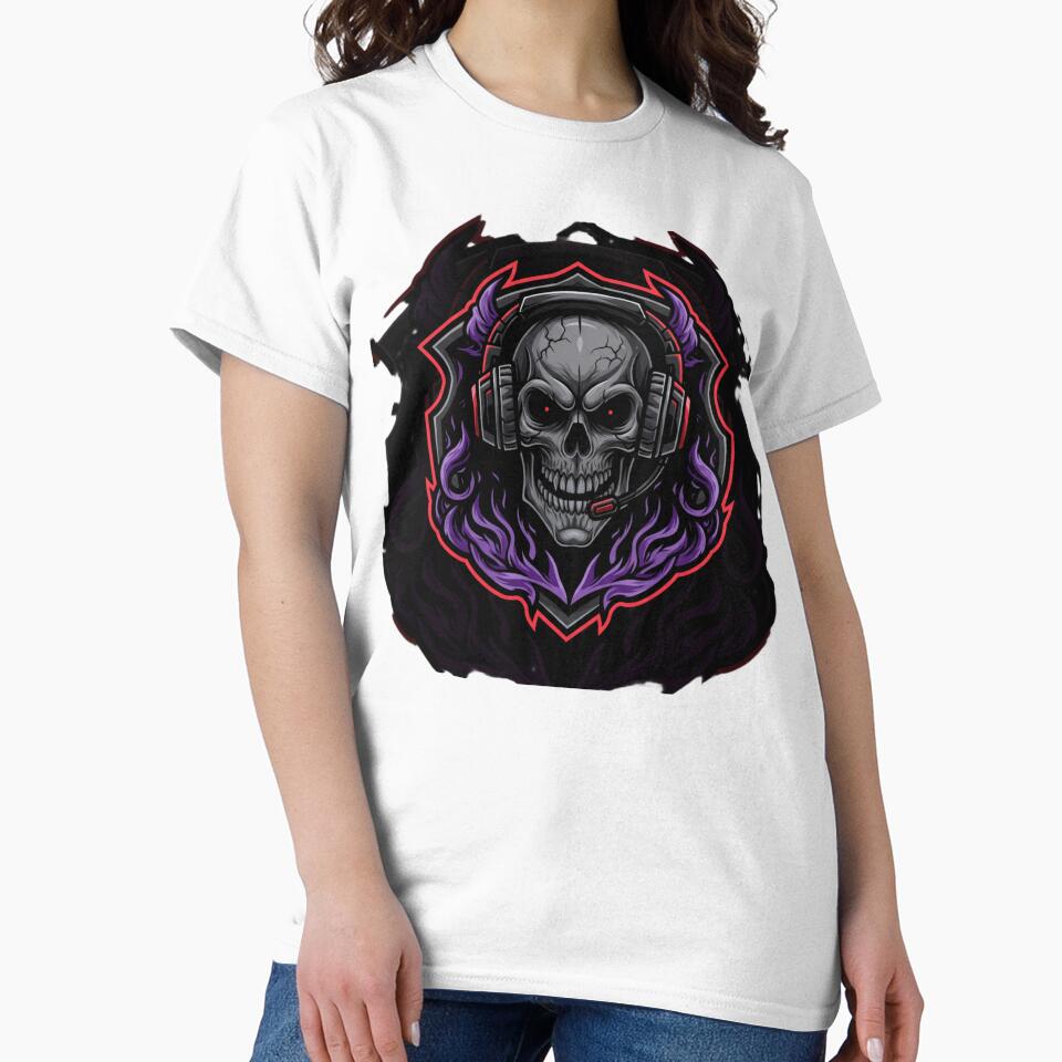 Gamer skull with purple aura by SoberaniaUmbria