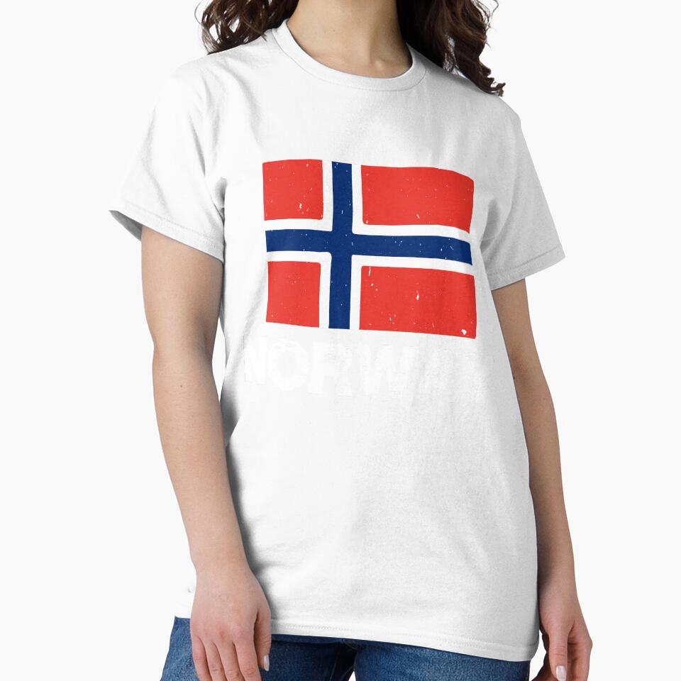 Norway Flag T-Shirt for Men and Women by AllStarMerch