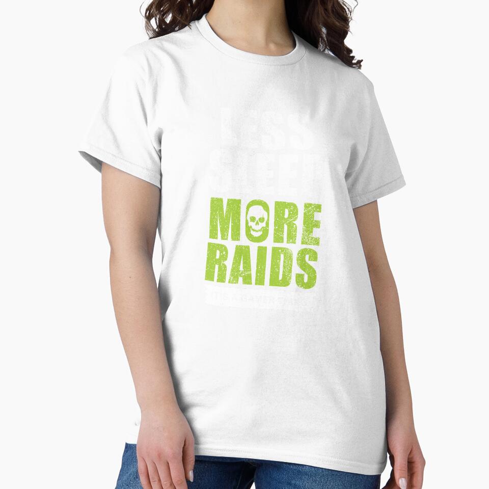 Funny video gamer gift - less sleep more raids', WOW players by GameOnGifts