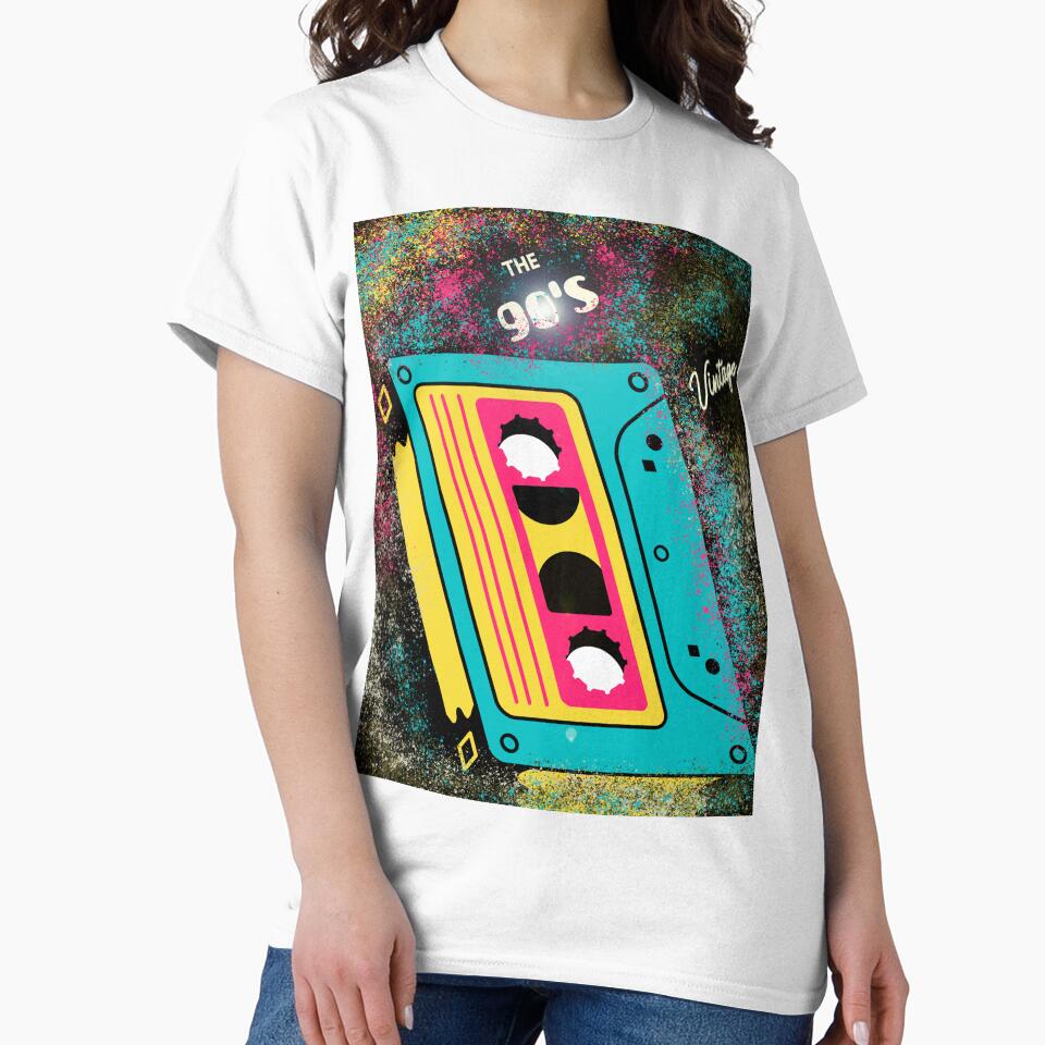 Music Classic T-Shirt Vintage Cassette 90's by amrichjimi