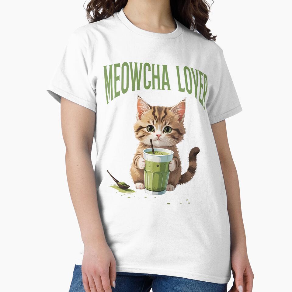 Meowcha Lover – Cute Kitten Matcha Tea Lover Design by Yuli Club