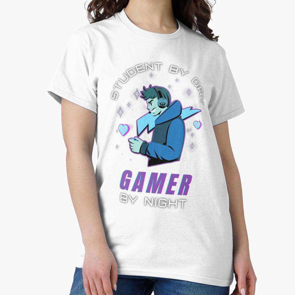Cool Gamer Guy - Student By Day Gamer By Night -  Gaming Life -  Gift for Gamers by The Red Nox