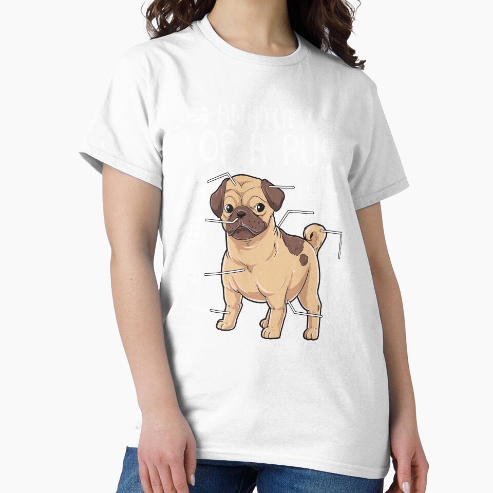 Funny Pug Anatomy Dog Owner Dog Lover by lanynx design