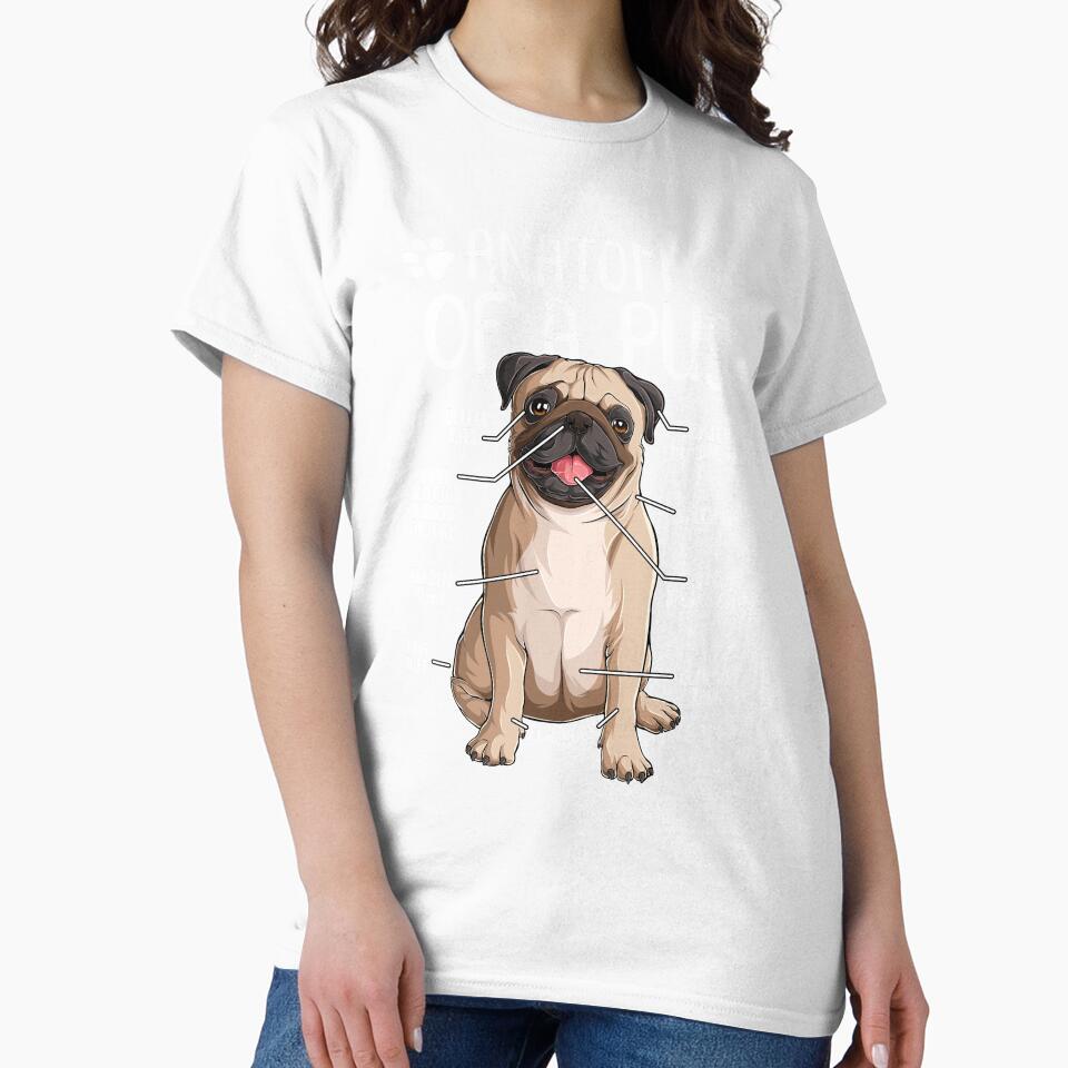 Funny Pug Dog Anatomy Dog Owner Dog Lover by lanynx design