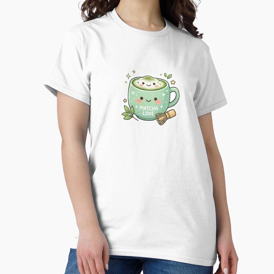 Cute Kawaii Matcha Latte Sticker - "Matcha Love" Green Tea Mug Art by Saeed  Ahmad