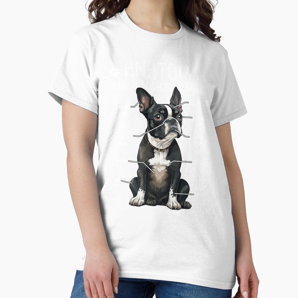 Funny Boston Terrier Anatomy Bostie Dog Lover by lanynx design