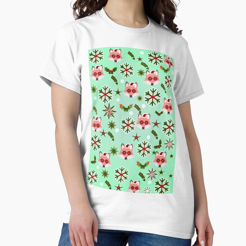 Cute Christmas Fox Pattern – Festive Holiday Animal Design by HopeAndHustle