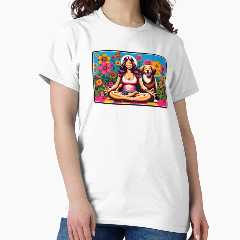 Retro Zen Girl & Doggy by CountryBreezes