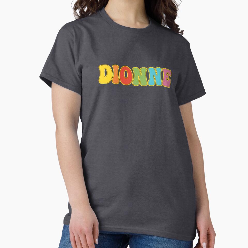 ❤️ Dionne Personalized Name Wavy Retro Shirt, Coffee Mug, Sticker Gift by HelixPedia
