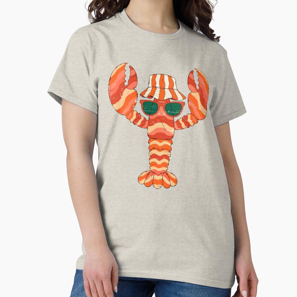 Cool Tourist Lobster Funny Summer Beach Crab Crustacean Design by Marlene Wagenhofer