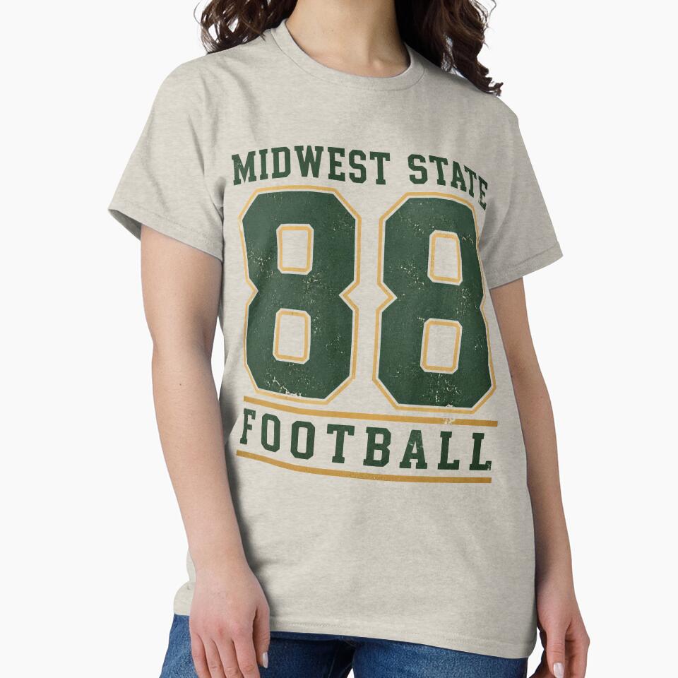 Midwest State 88 Football Vintage College Athletic Design Green and Gold by Melian Vintage