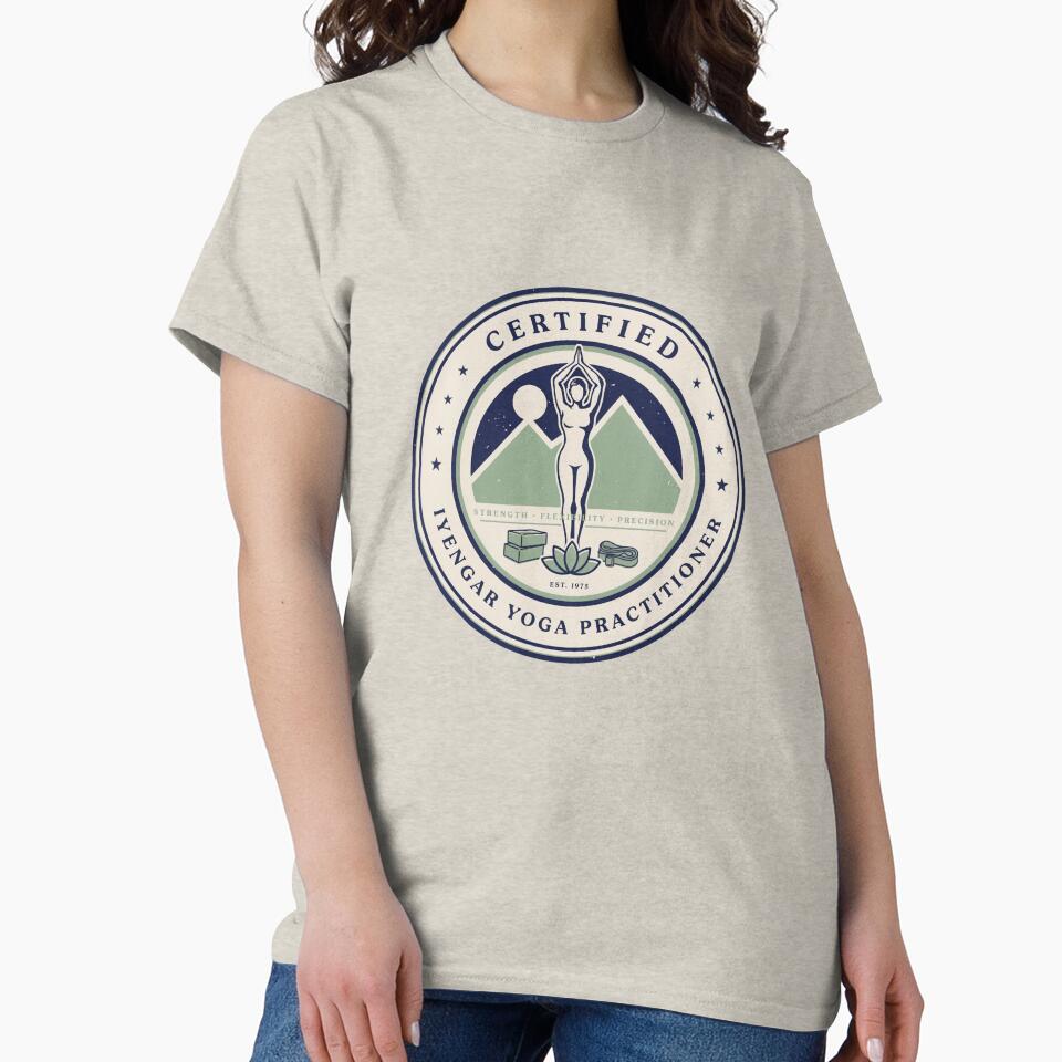 Certified Iyengar Yoga Practitioner – Alignment, Strength & Flexibility Vintage Yoga Badge by ArcticFoxStudio