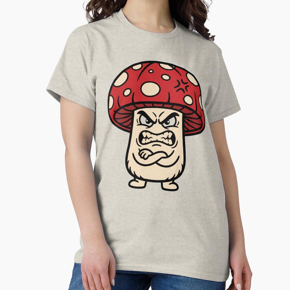 Angry Mushroom Character Cartoon | Funny Forest Creature Design by Rovano