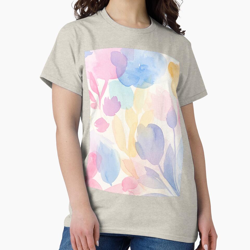 Soft Gentle Pastel Watercolor Floral Layers by AnimaliaStar