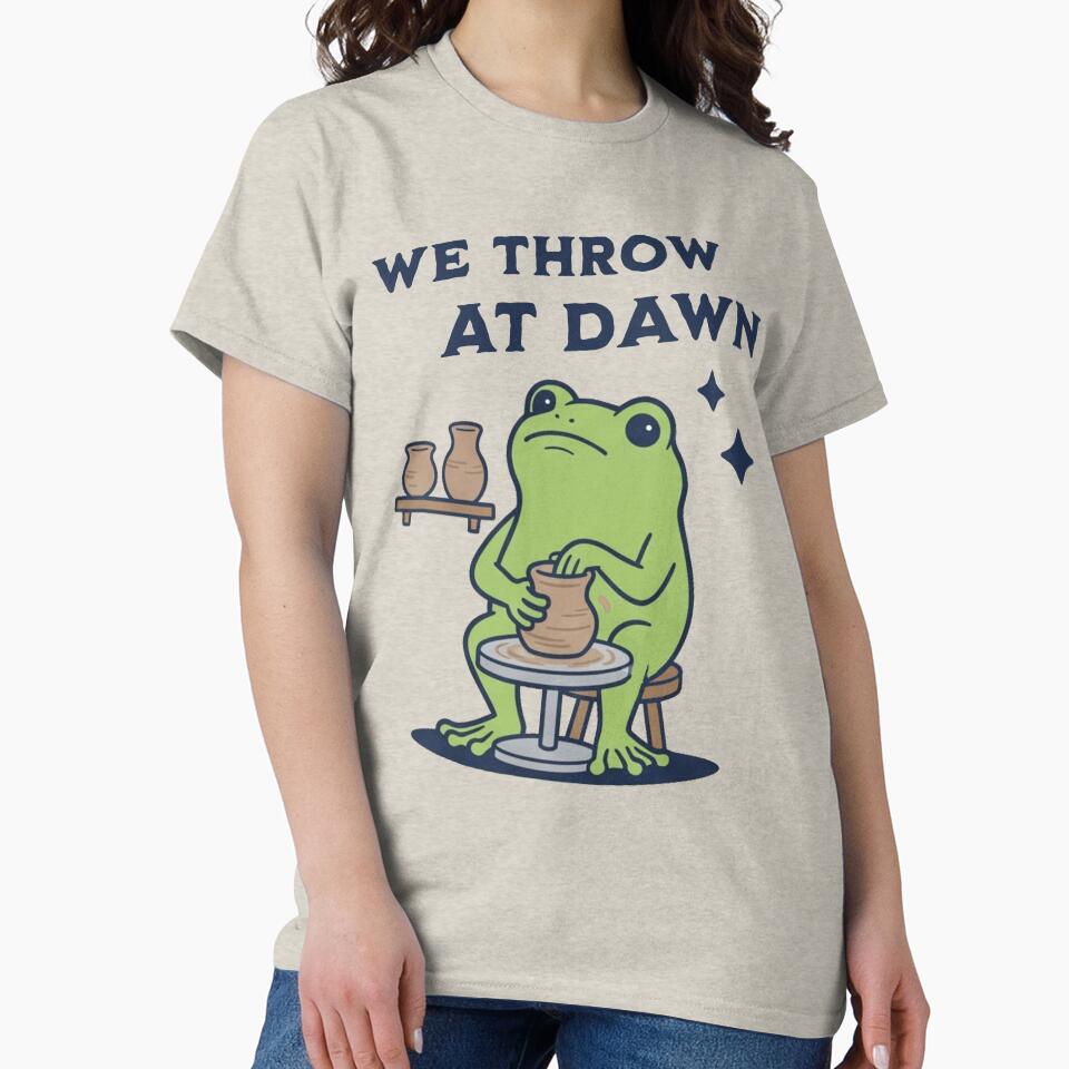 We Throw At Dawn Funny Frog Pottery Artist by d247
