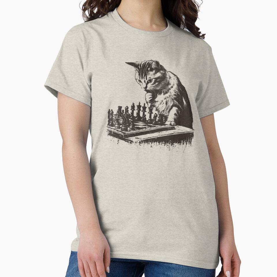 Cat Playing Chess by wowwowmeow