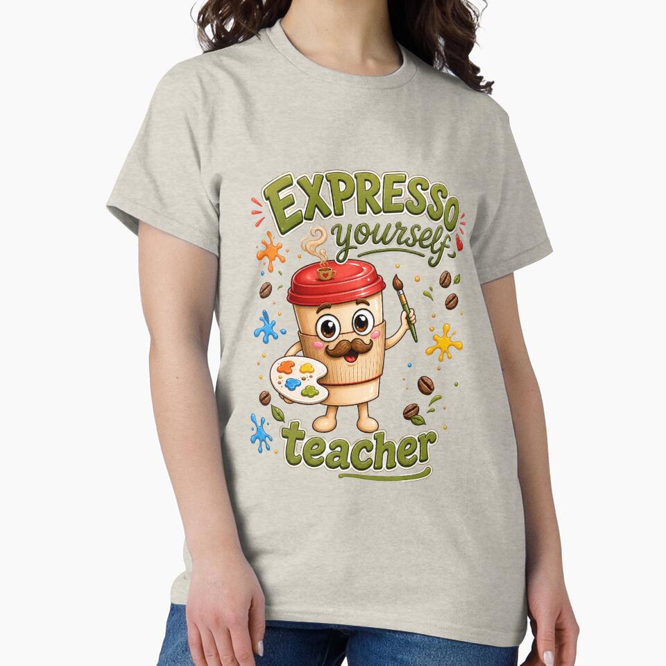 Cute Art Teacher Coffee Gift | Expresso Yourself Teacher by Classroom Crew Studio