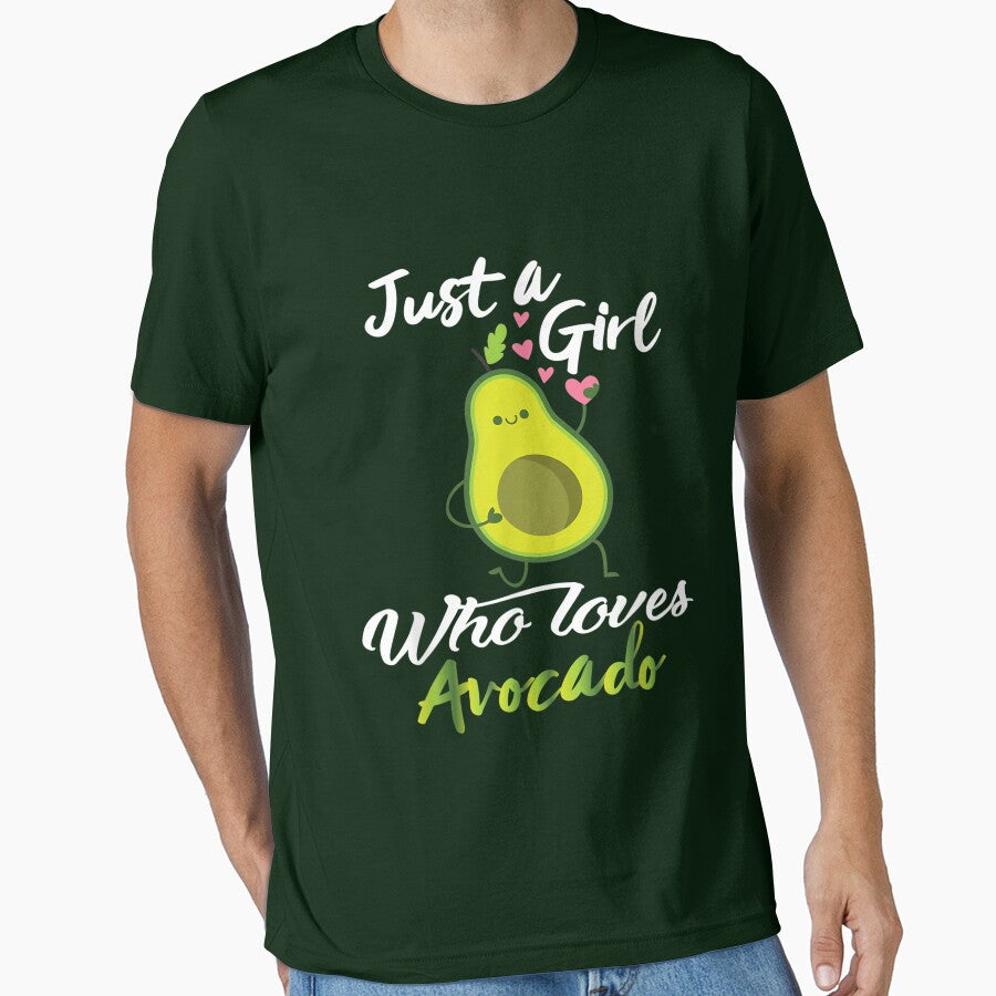 Avocado Gifts For Women - Just A Girl Who Loves Avocado T-Shirt by Larcossee ⭐⭐⭐⭐⭐