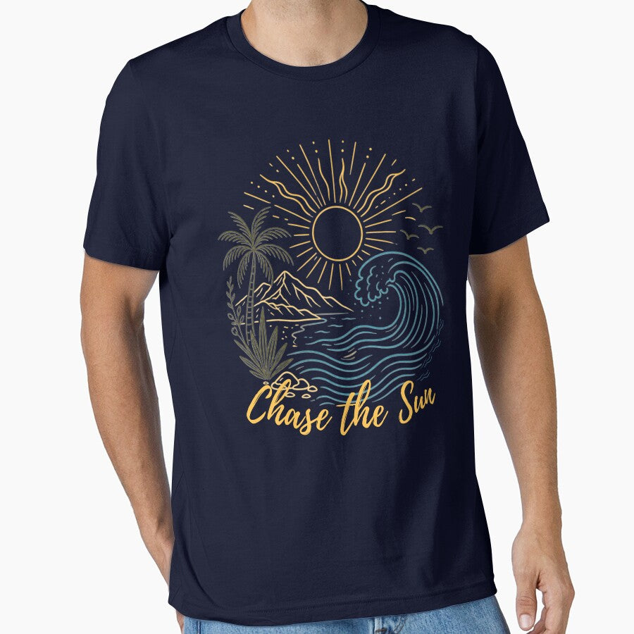 Boho Sun and Sea Ocean Wave Design by VibranPalette