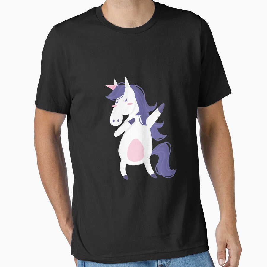 Dabbing unicorn shirt, girls unicorn shirt Slim Fit T-Shirt by LuminoSky  Creations
