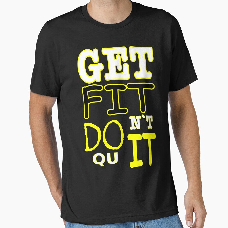 Get Fit Don't Quit Workout Motivation Apparel by Dibes94