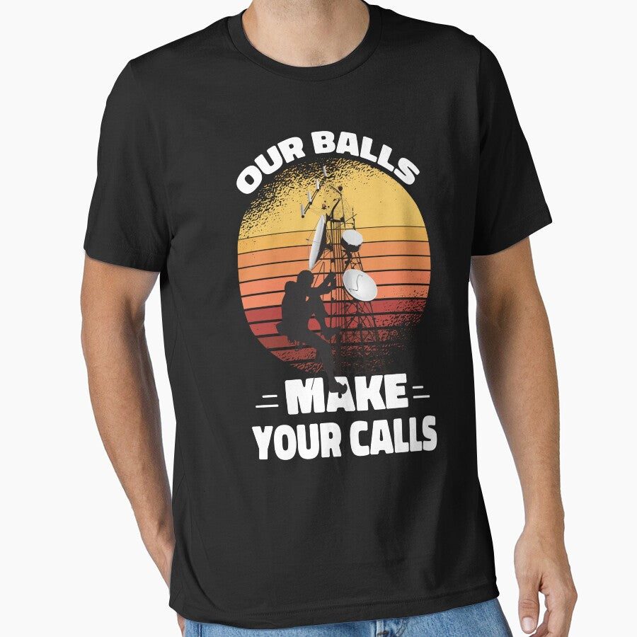 Funny Cell Tower Climber Vintage Art by MrEddie10