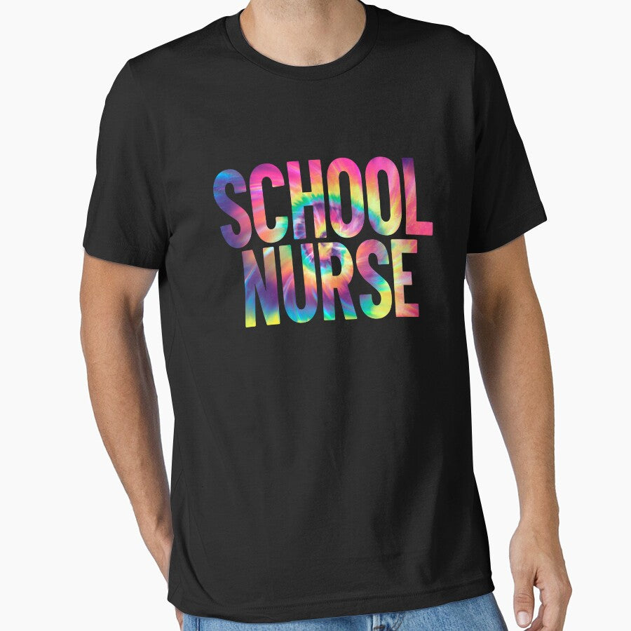 School Nurse Gift Cute Tye Dye School Nurse Gear by DynamicDesign