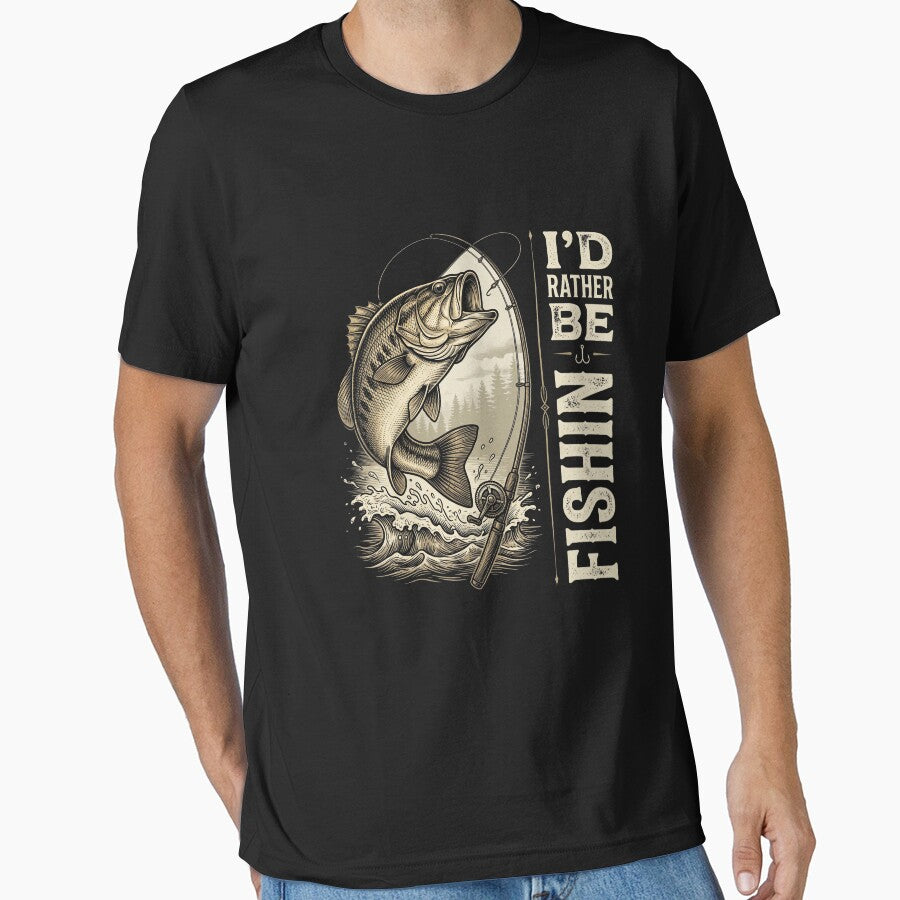 I'd Rather Be Fishin' Fishing Angler Fisherman Hobby Outdoors by SofenArt