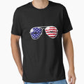 Pilot Aviators USA Flag Airplane Silhouettes Biplane Pilot Gear by DynamicDesign