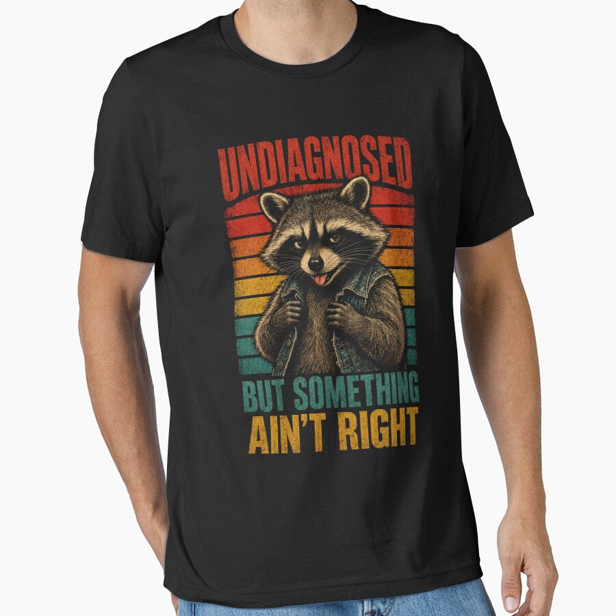 Undiagnosed But Something Ain't Right Funny Raccoon Vintage by CF_VintageDesign