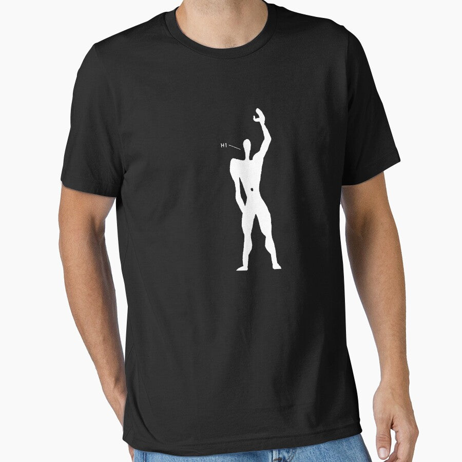 Le Corbusier - The Friendly Modular Man for dark clothing by Bob Borson
