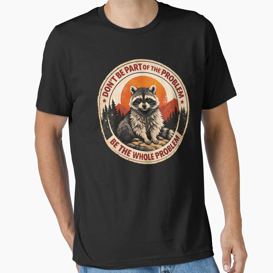 Funny Raccoon Nature Wildlife Outdoor Graphic Sarcastic by gear-posters