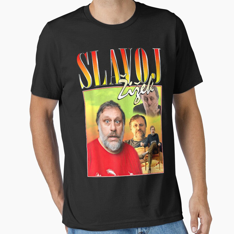 Slavoj Zizek 90s Bootleg Rap Homage Leftist Philosopher T-Shirt by CharlesFurlow