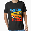 Eat Sleep Gym Repeat Classic T-shirt by el-meehdi