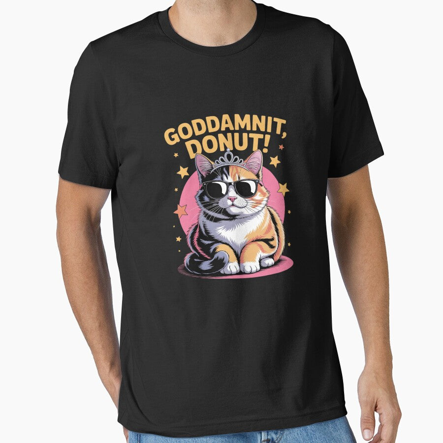 Funny Goddammit Donut Princess Cat Glasses by LeeEvans222