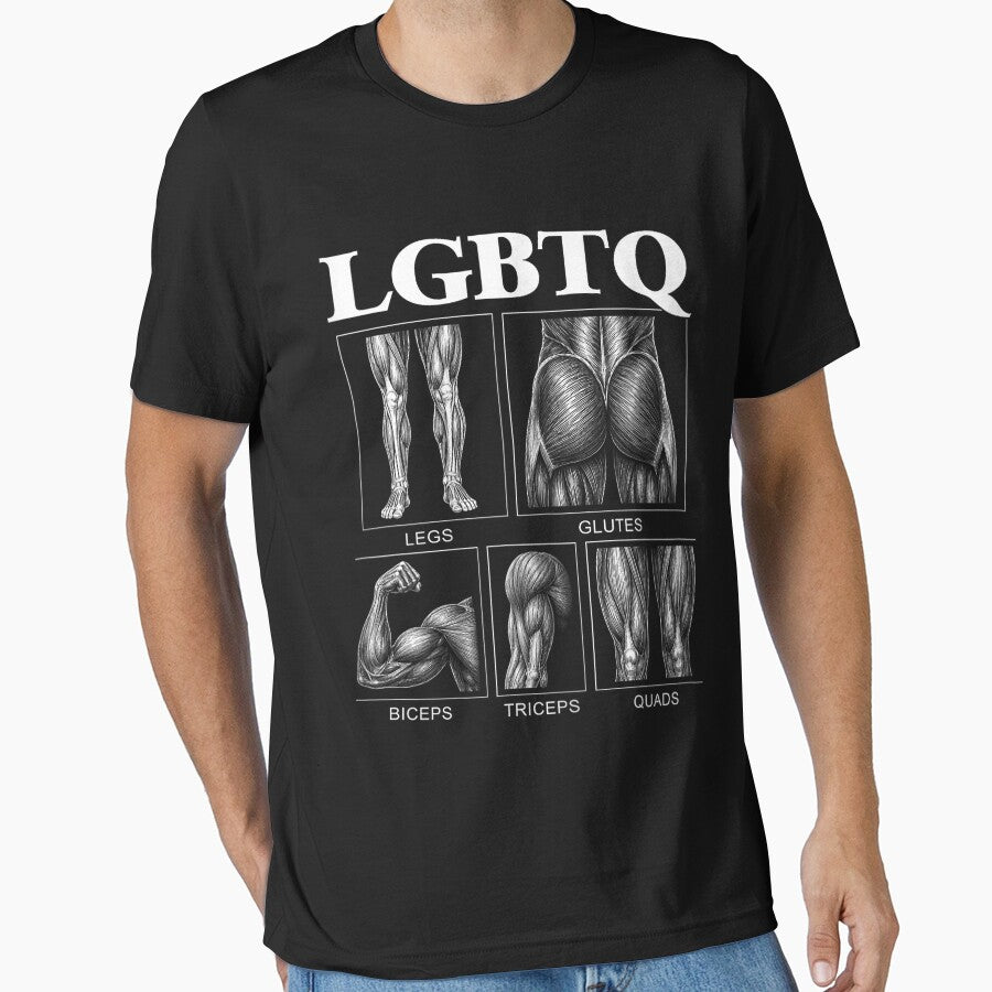 Funny LGBTQ Legs Glutes Biceps Triceps Quads Gym Workout by GreggRoss