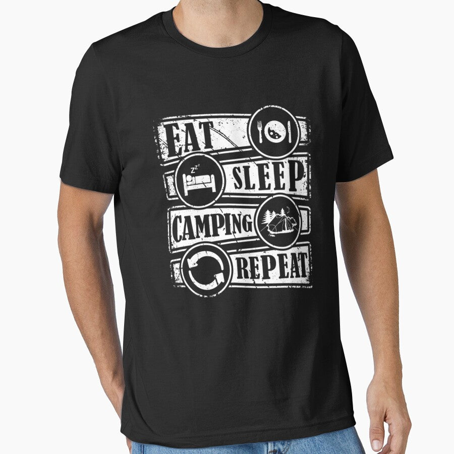 Eat Sleep Camping Repeat by DR-STORE