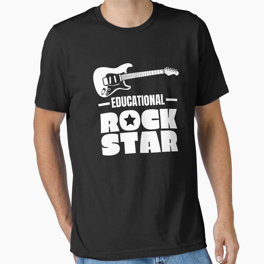 Musical Guitar Educational Rockstar For Funny Musical Teacher And Musician As A Educational Rockstar by Funwithmusic