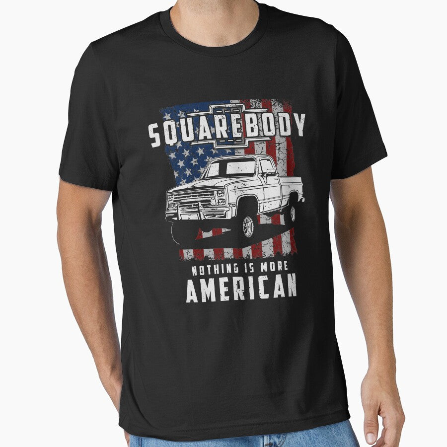 Squarebody Nothing is More American Funny Square Body Pickup Truck Driver by abulfaruque