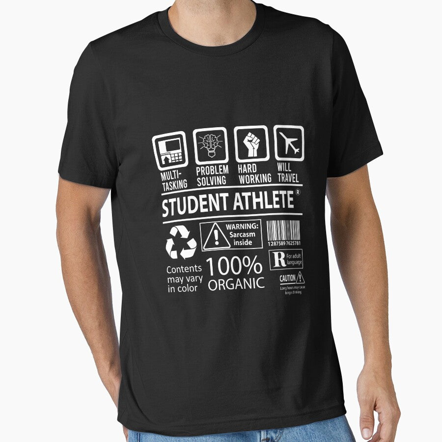 Student Athlete T Shirt - MultiTasking Certified Job Gift Item Tee by oslandefren